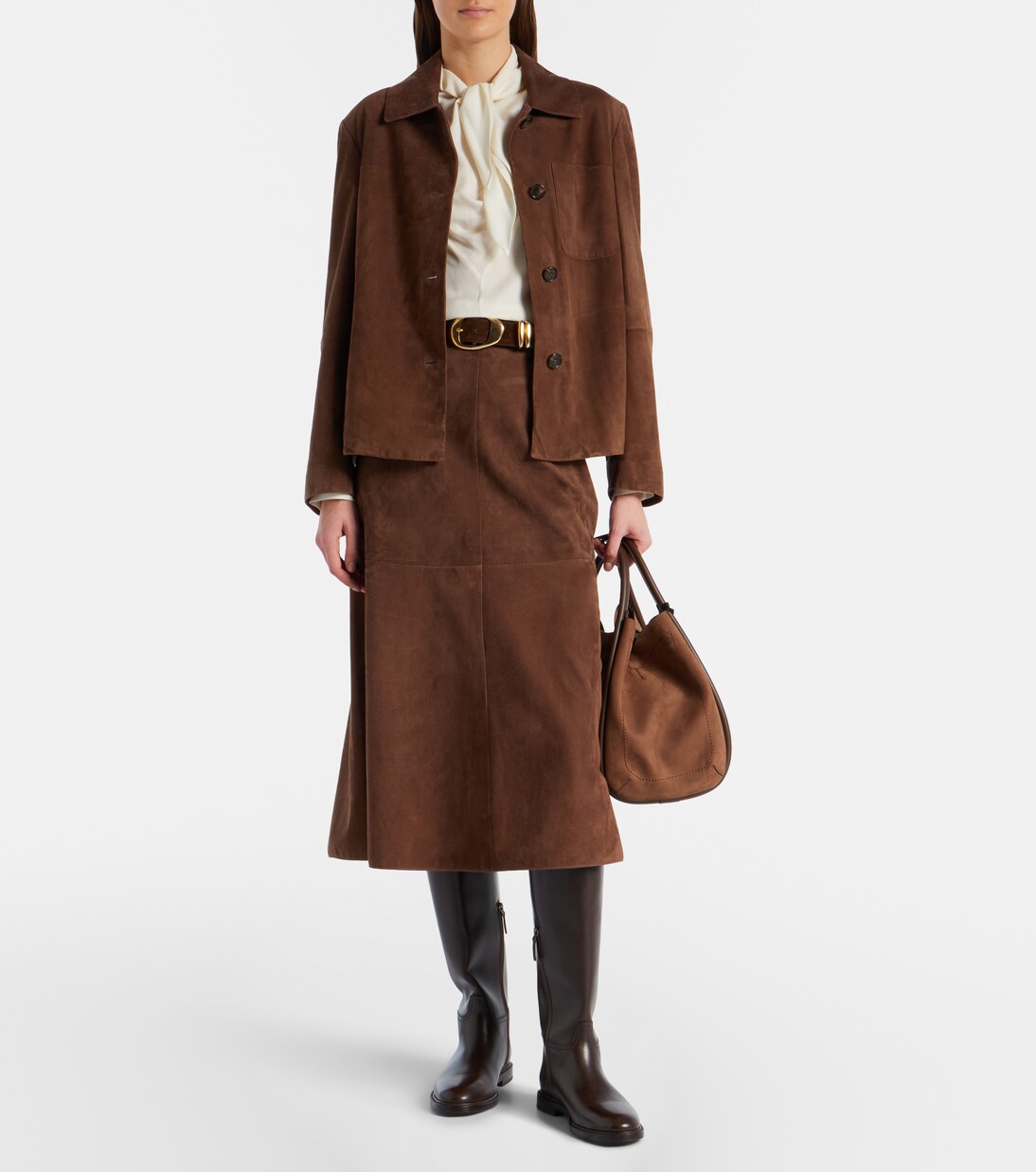 Marine Small suede tote bag | Max Mara