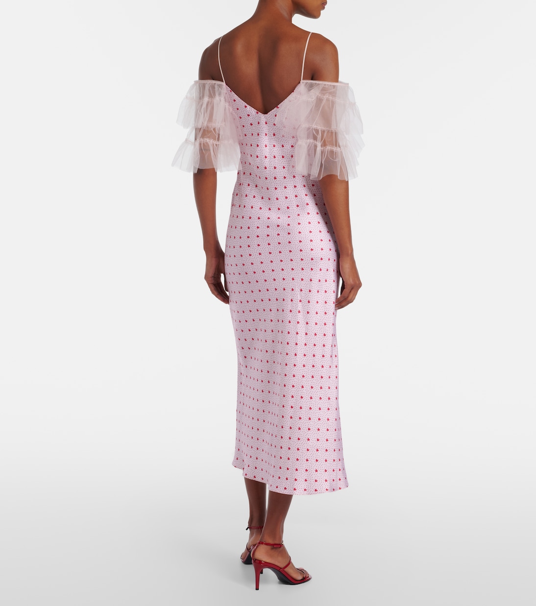 Slipdress aus Seide mit Tüll | Rodarte