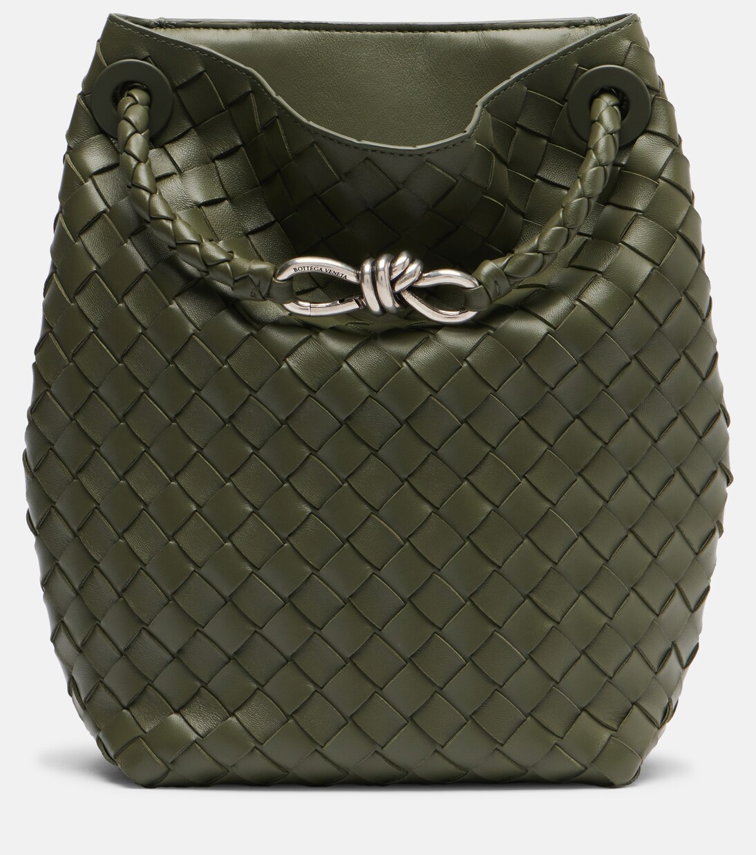 Sac seau Andiamo Small en cuir Intrecciato | Bottega Veneta