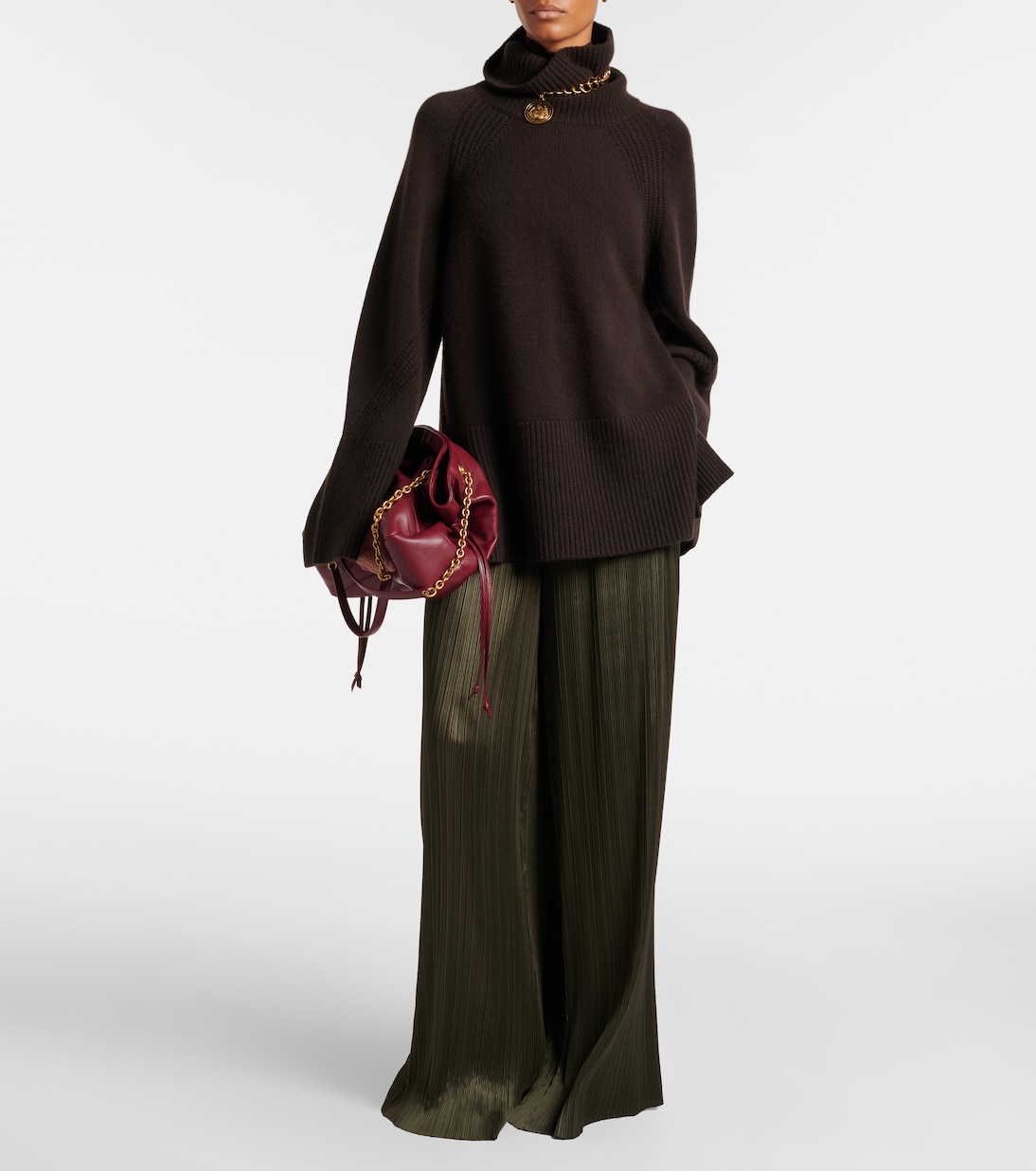 Pantalon ample Amber en satin | Joseph