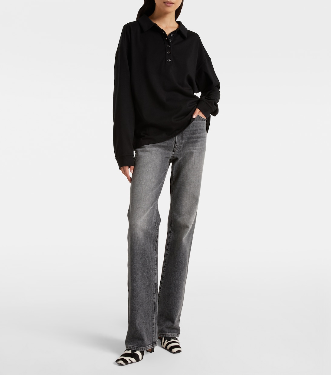 Nevada 85 calf hair and leather ankle boots | Khaite