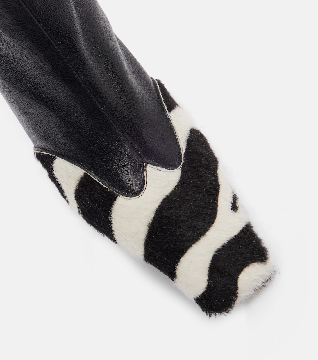 Nevada 85 calf hair and leather ankle boots | Khaite