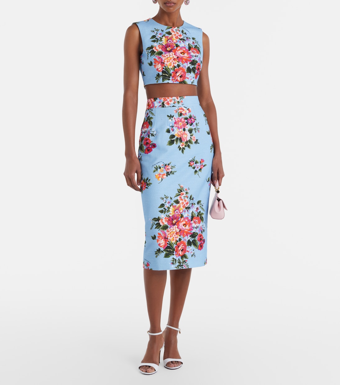 Floral cotton pencil skirt | Dolce&Gabbana