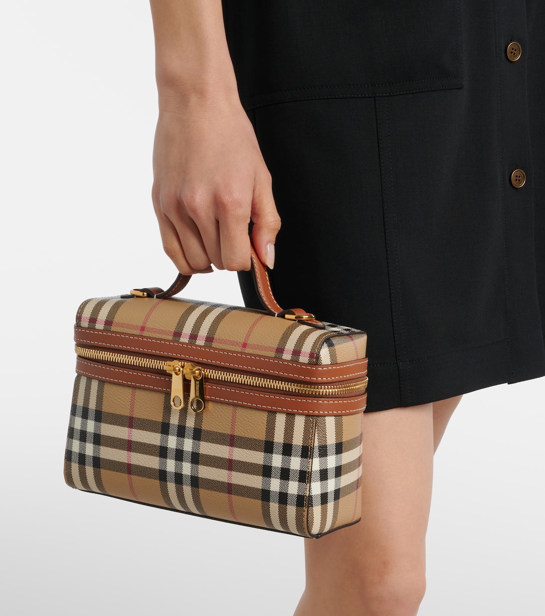 Vanity Case Burberry Check Small vanity bag | Burberry