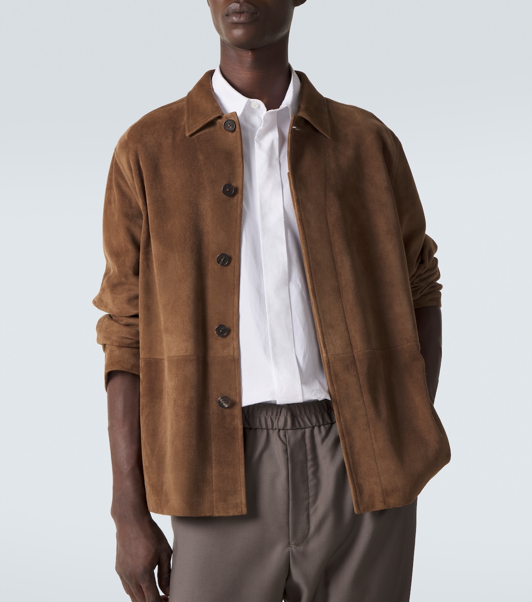 Jacke Ulrich aus Veloursleder | The Row