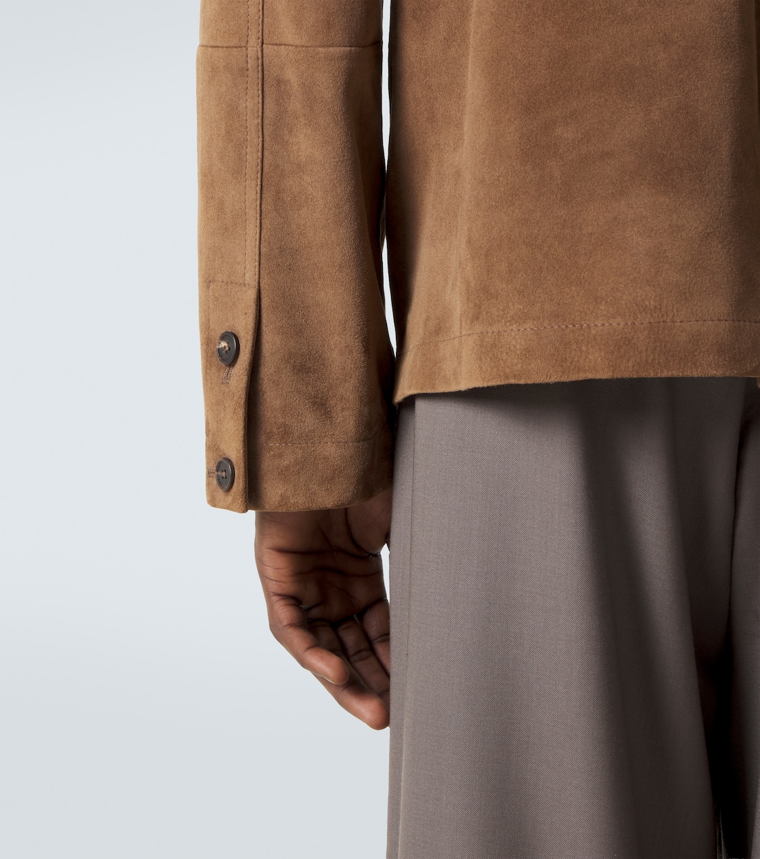 Jacke Ulrich aus Veloursleder | The Row