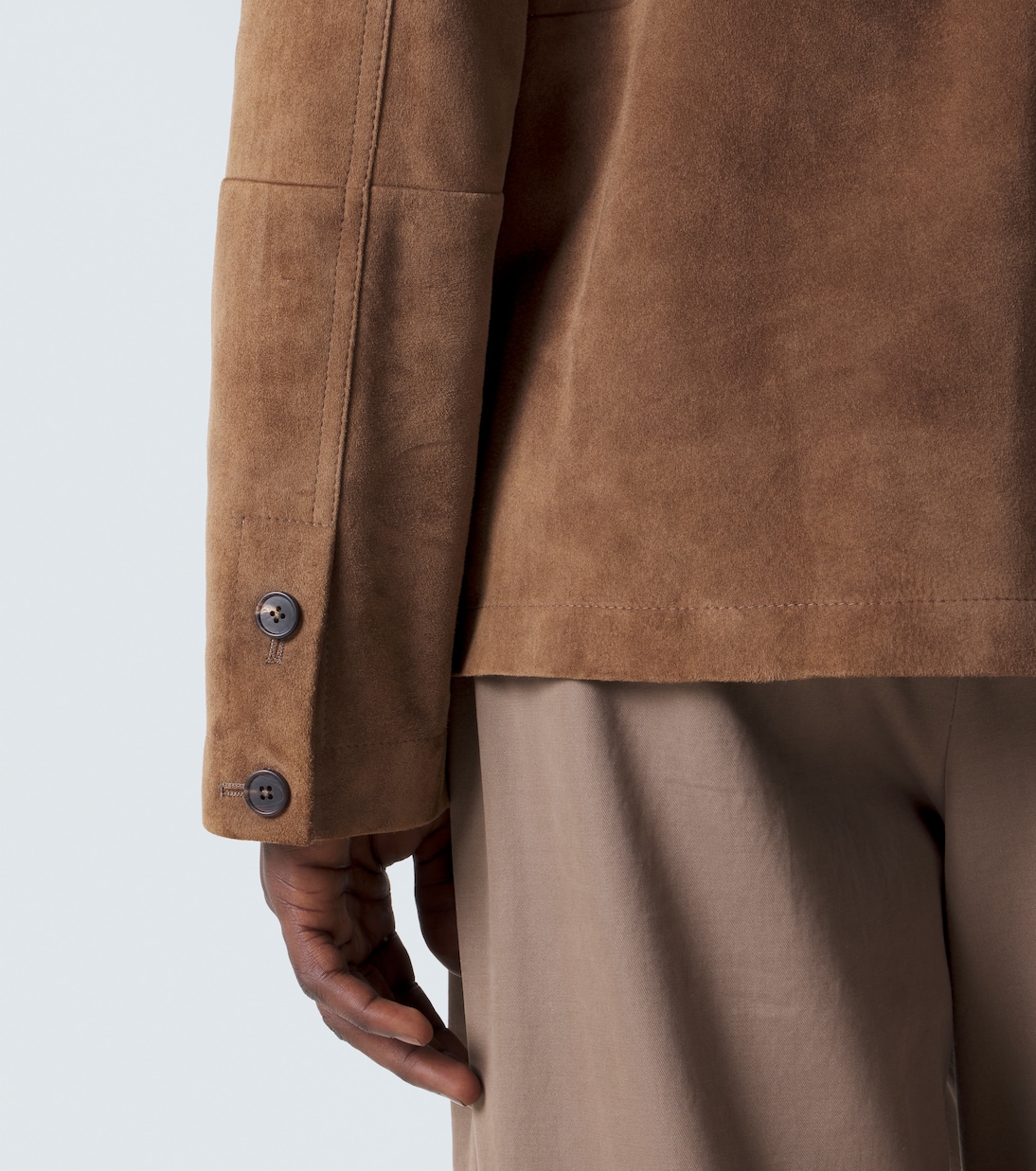 Jacke Ulrich aus Veloursleder | The Row