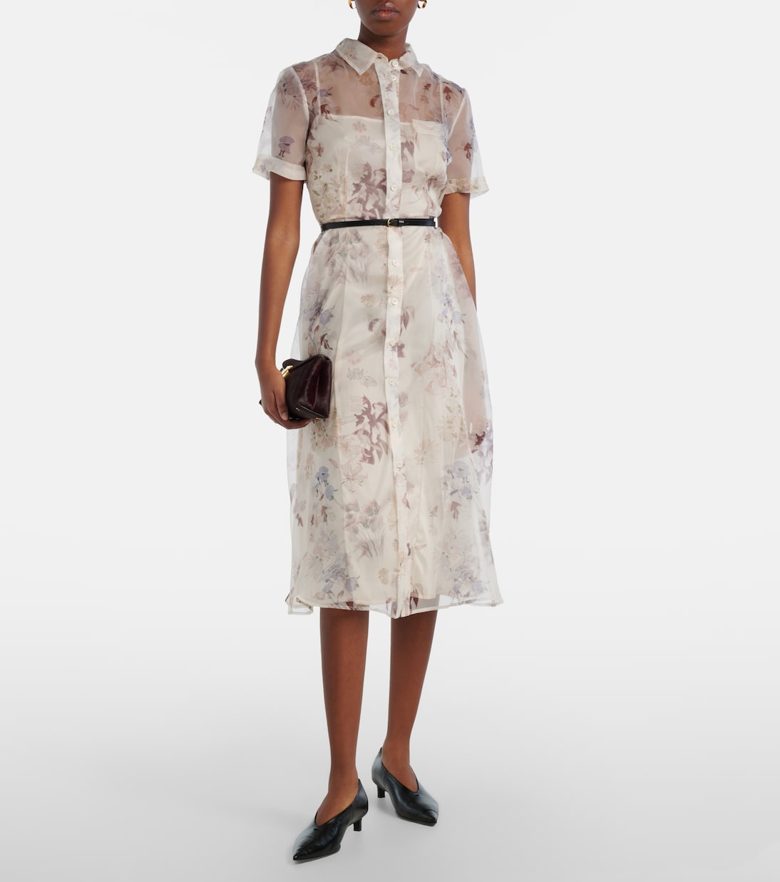 Abito midi Kiera in seta con stampa floreale | Altuzarra