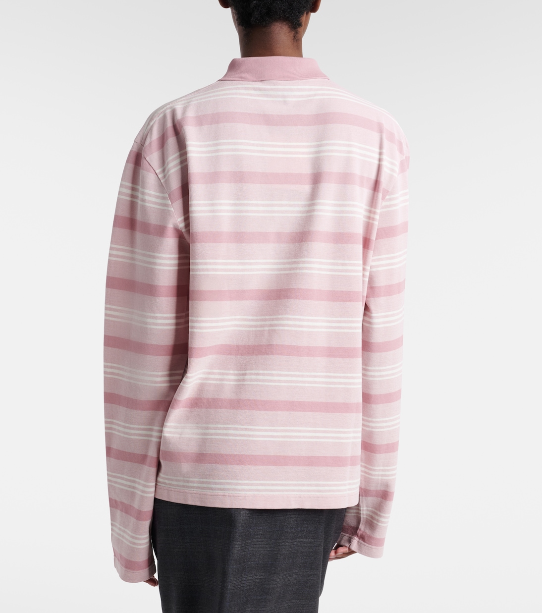 Striped cotton piqué polo shirt | Prada