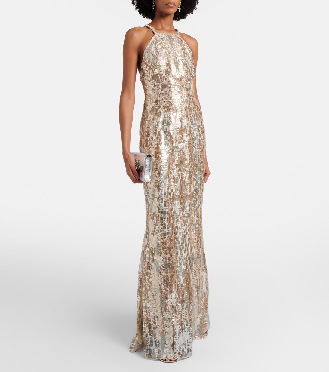 Sequined silk-blend gown | Elie Saab