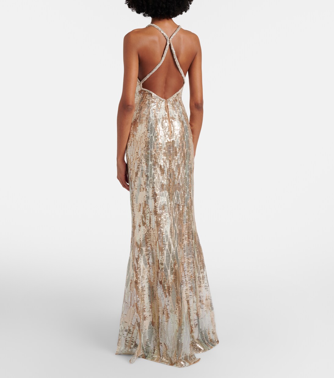 Sequined silk-blend gown | Elie Saab