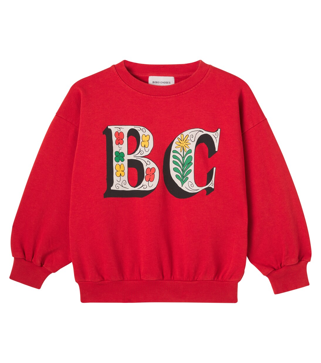Spring Letters cotton fleece sweatshirt | Bobo Choses
