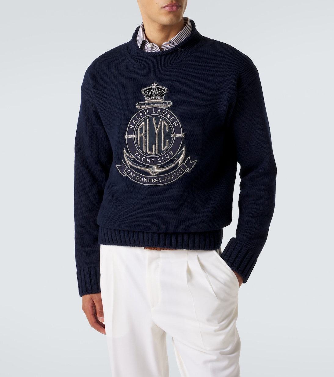 Embroidered cotton sweater | Ralph Lauren Purple Label