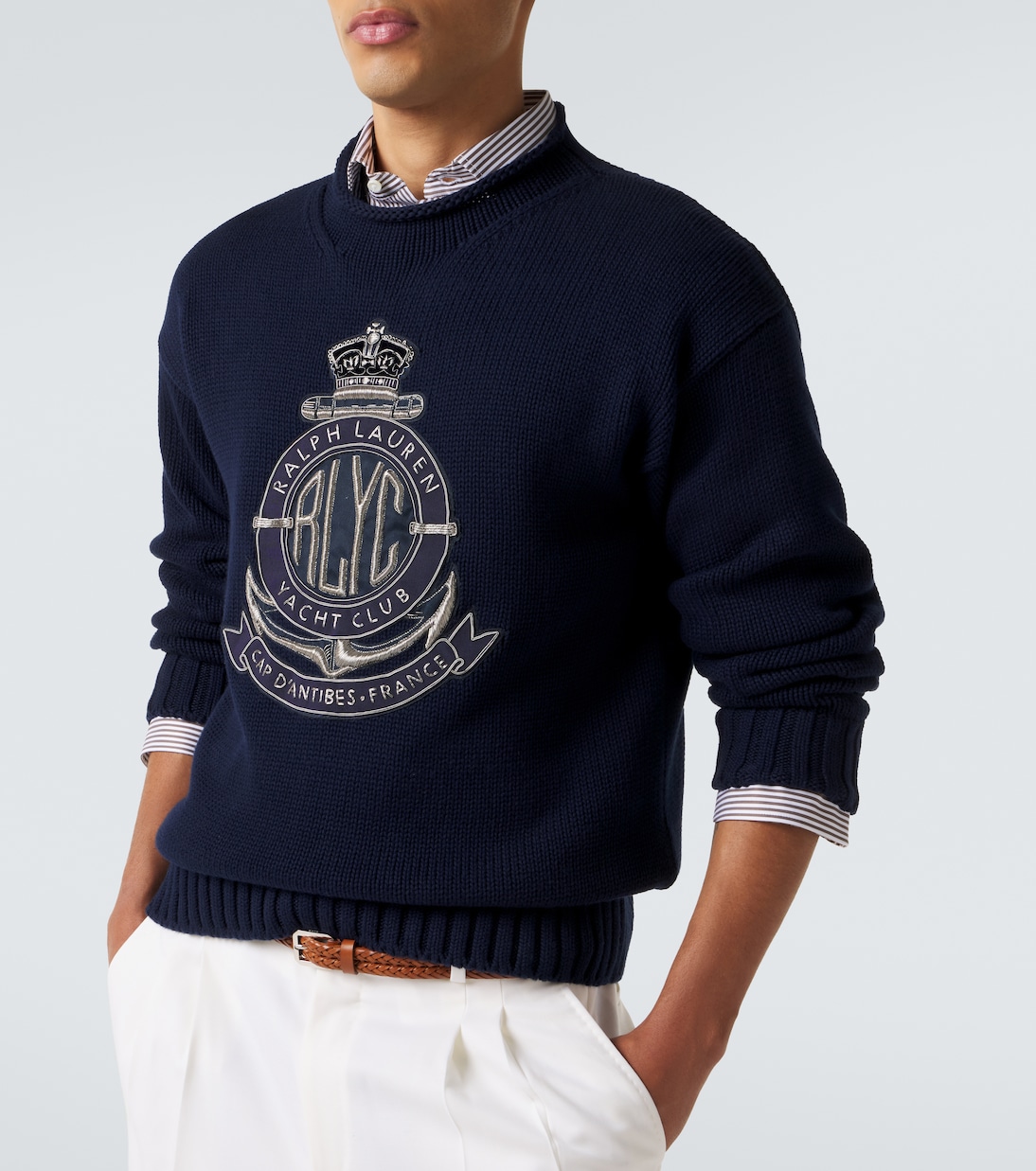 Embroidered cotton sweater | Ralph Lauren Purple Label