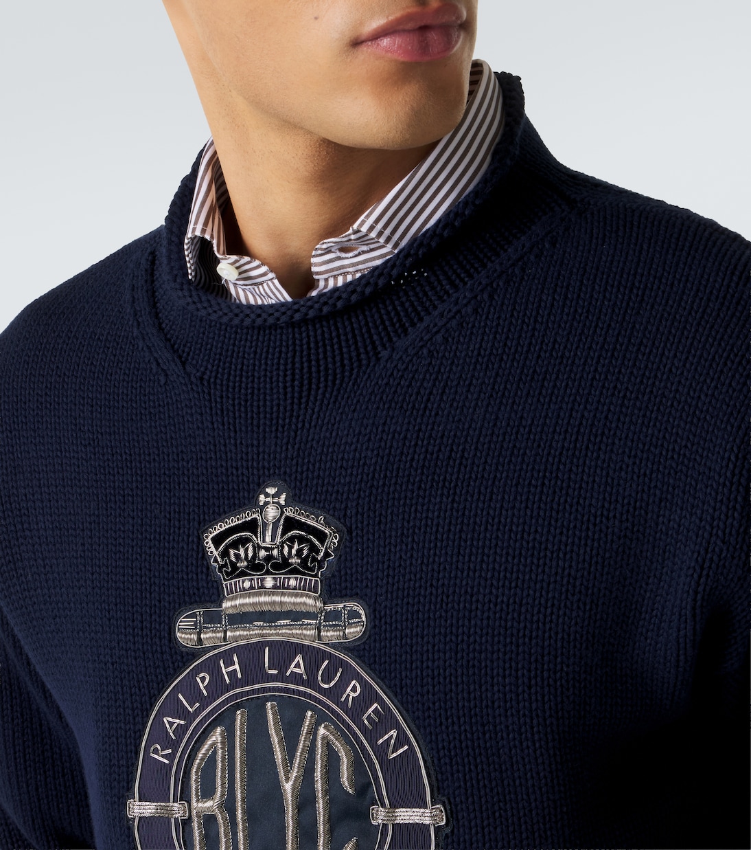 Embroidered cotton sweater | Ralph Lauren Purple Label
