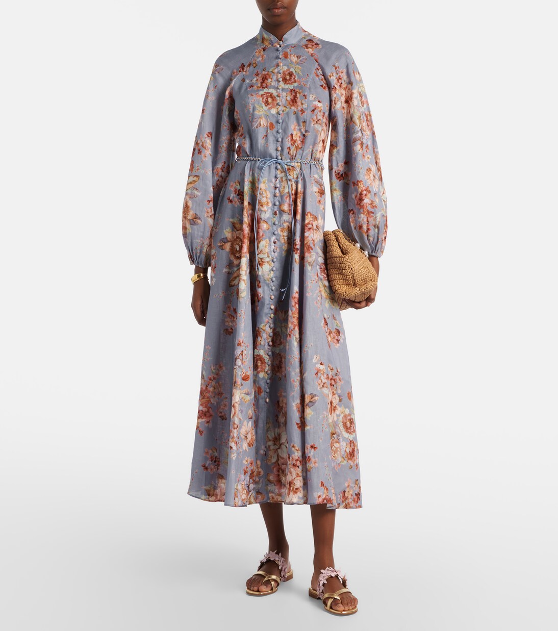 Fiosabi appliqué leather thong sandals | Manolo Blahnik