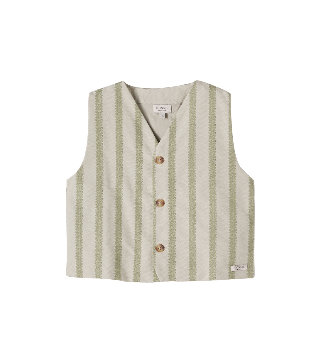 Gilet Shortan rayé en coton | Donsje