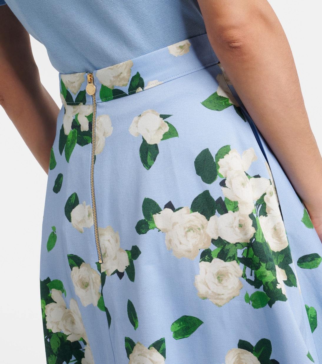 Floral faille midi skirt | Carolina Herrera