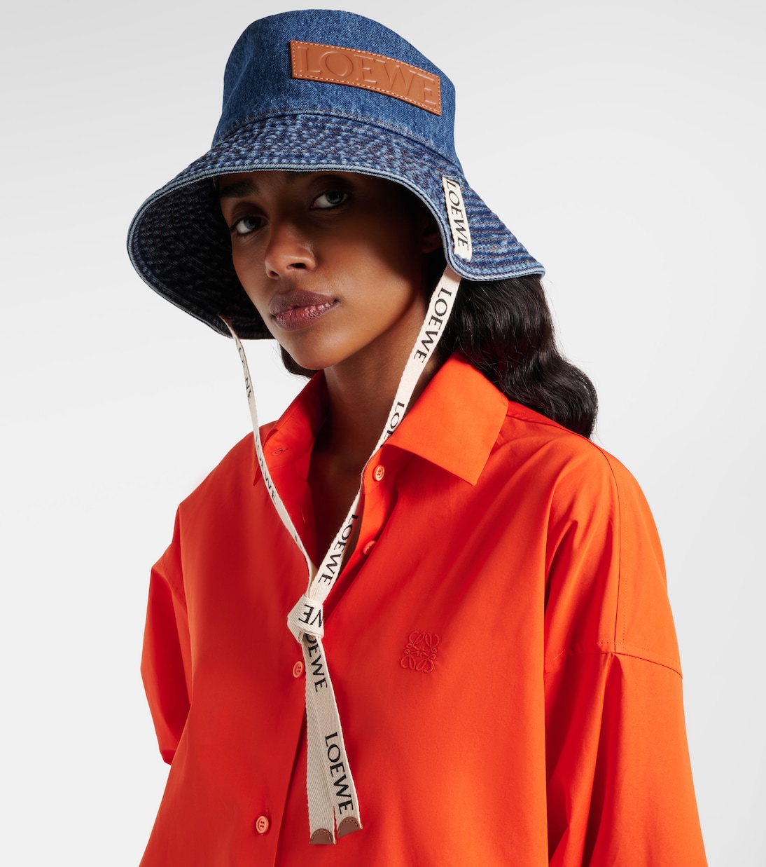 Paula's Ibiza logo denim bucket hat | Loewe