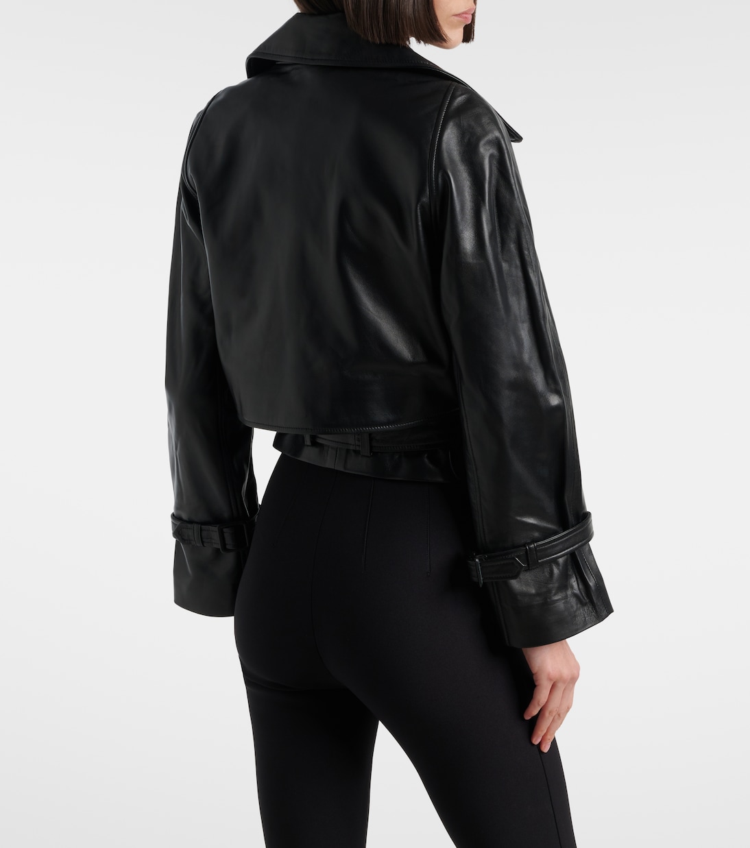 Hatti cropped leather jacket | Nour Hammour