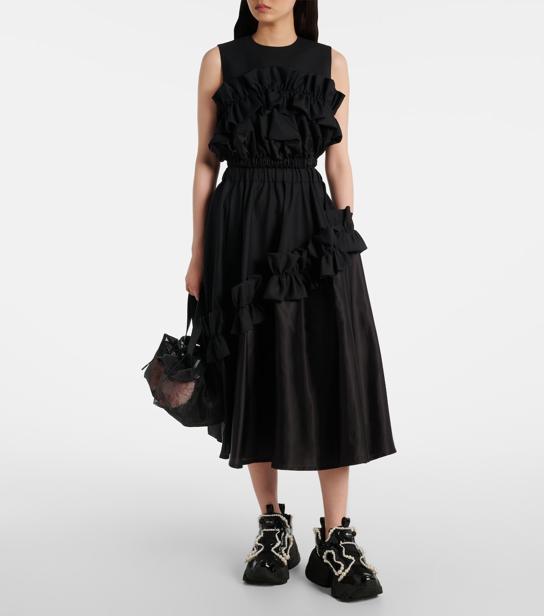 x Reebok embellished platform sneakers | Noir Kei Ninomiya