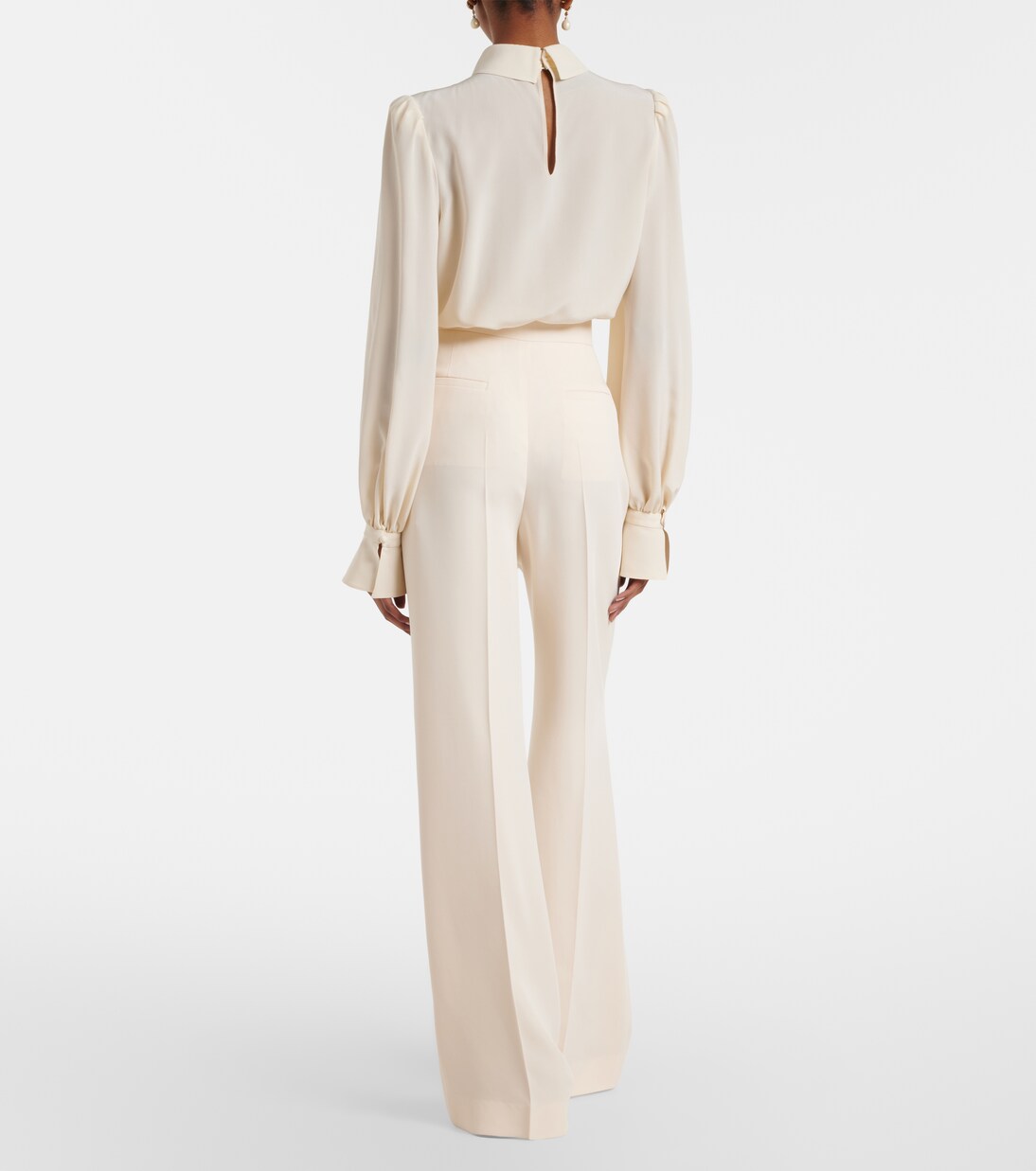 Cady Couture silk wide-leg pants | Valentino