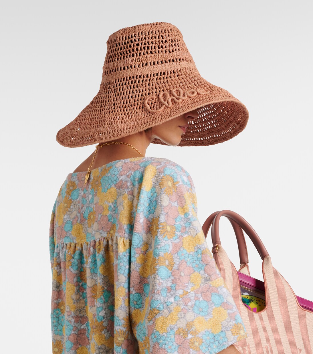 Sombrero de rafia con logo | Chloé