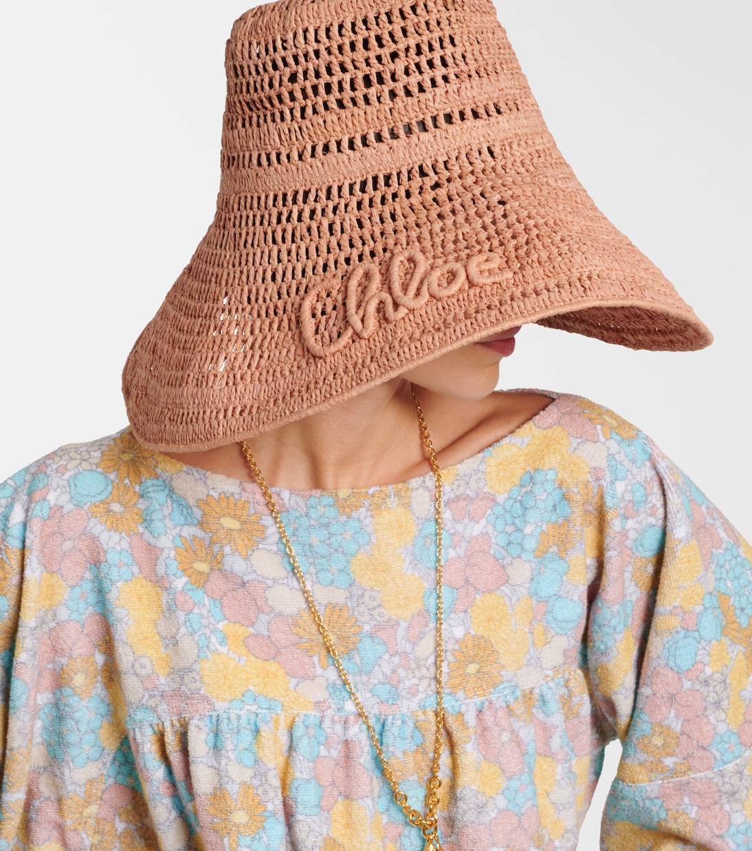 Sombrero de rafia con logo | Chloé
