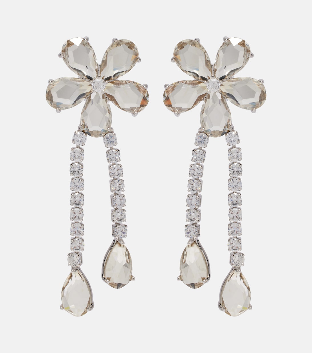 Crystal-embellished drop earrings | Self-Portrait