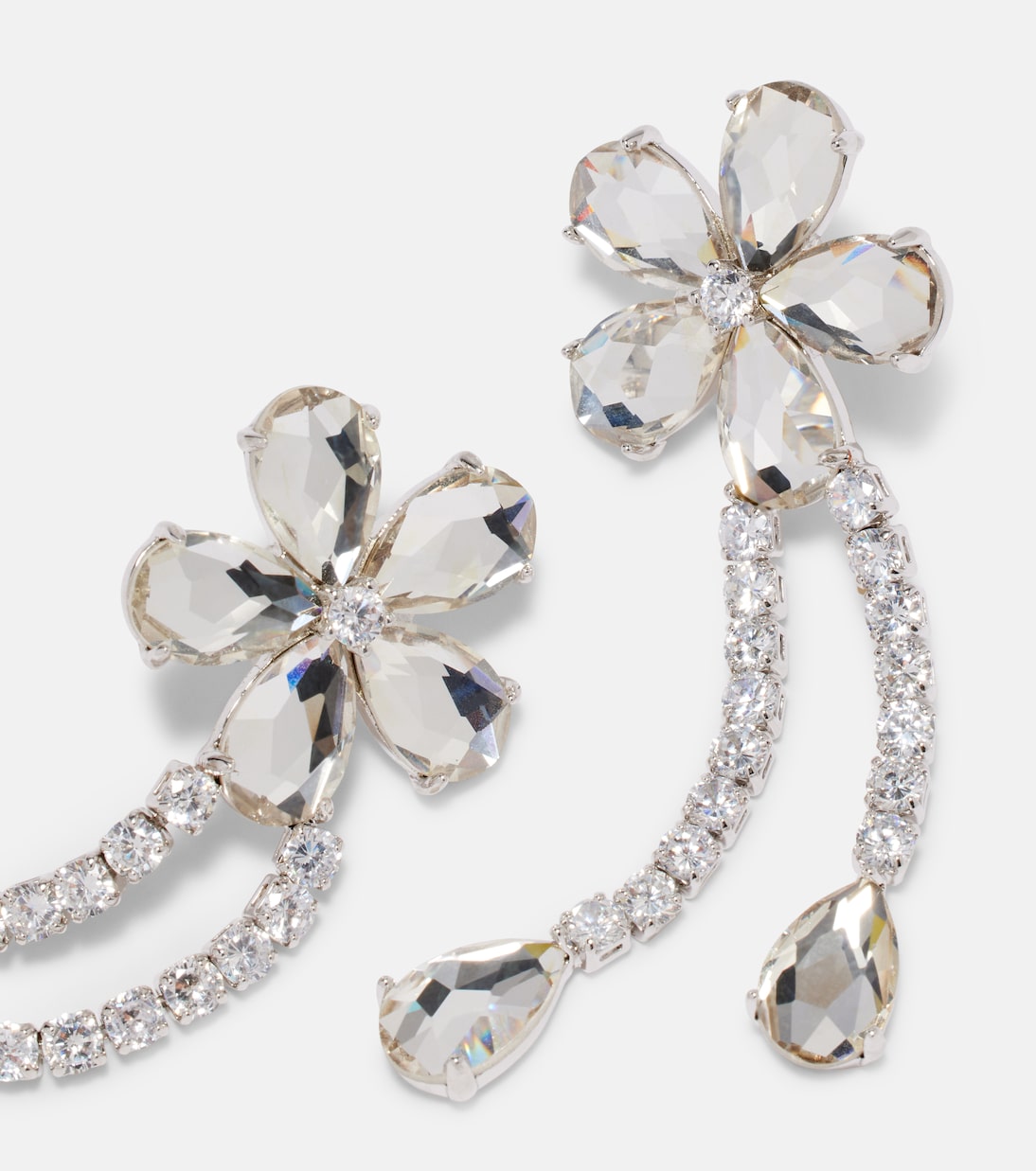 Crystal-embellished drop earrings | Self-Portrait