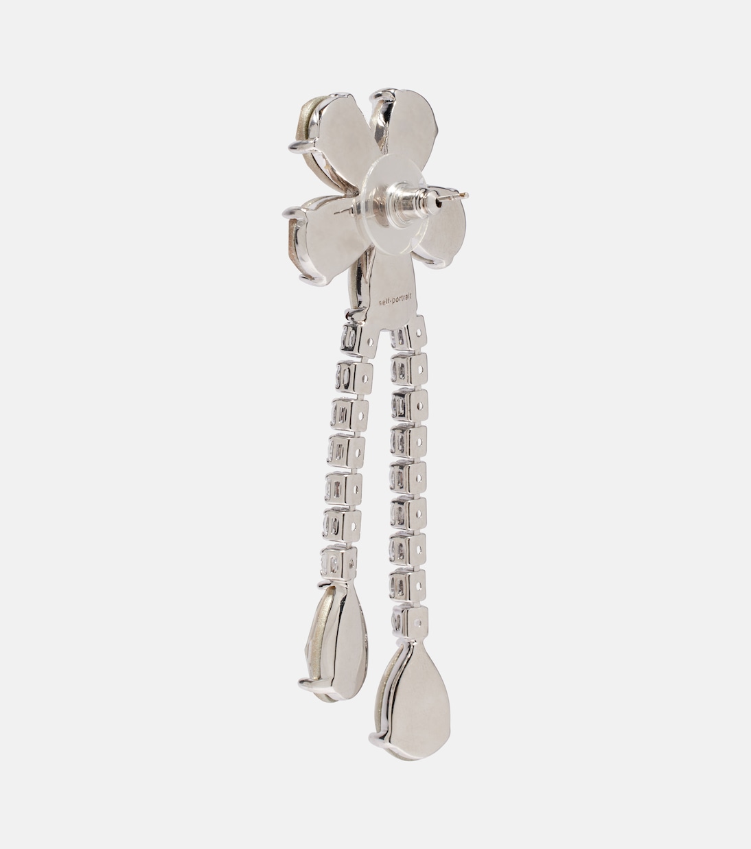 Crystal-embellished drop earrings | Self-Portrait