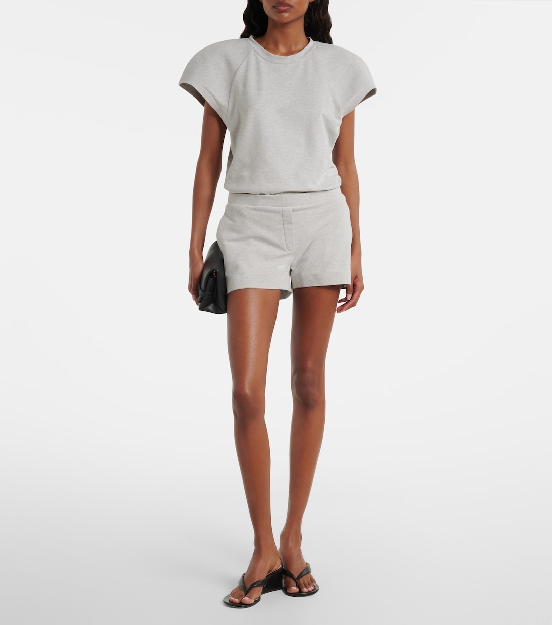 Bomber cotton-blend bodysuit | Norma Kamali