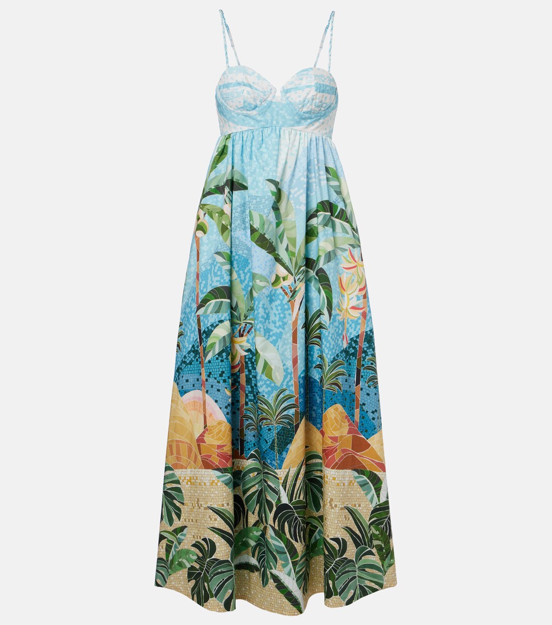 Rio Mosaic printed cotton midi dress | Farm Rio