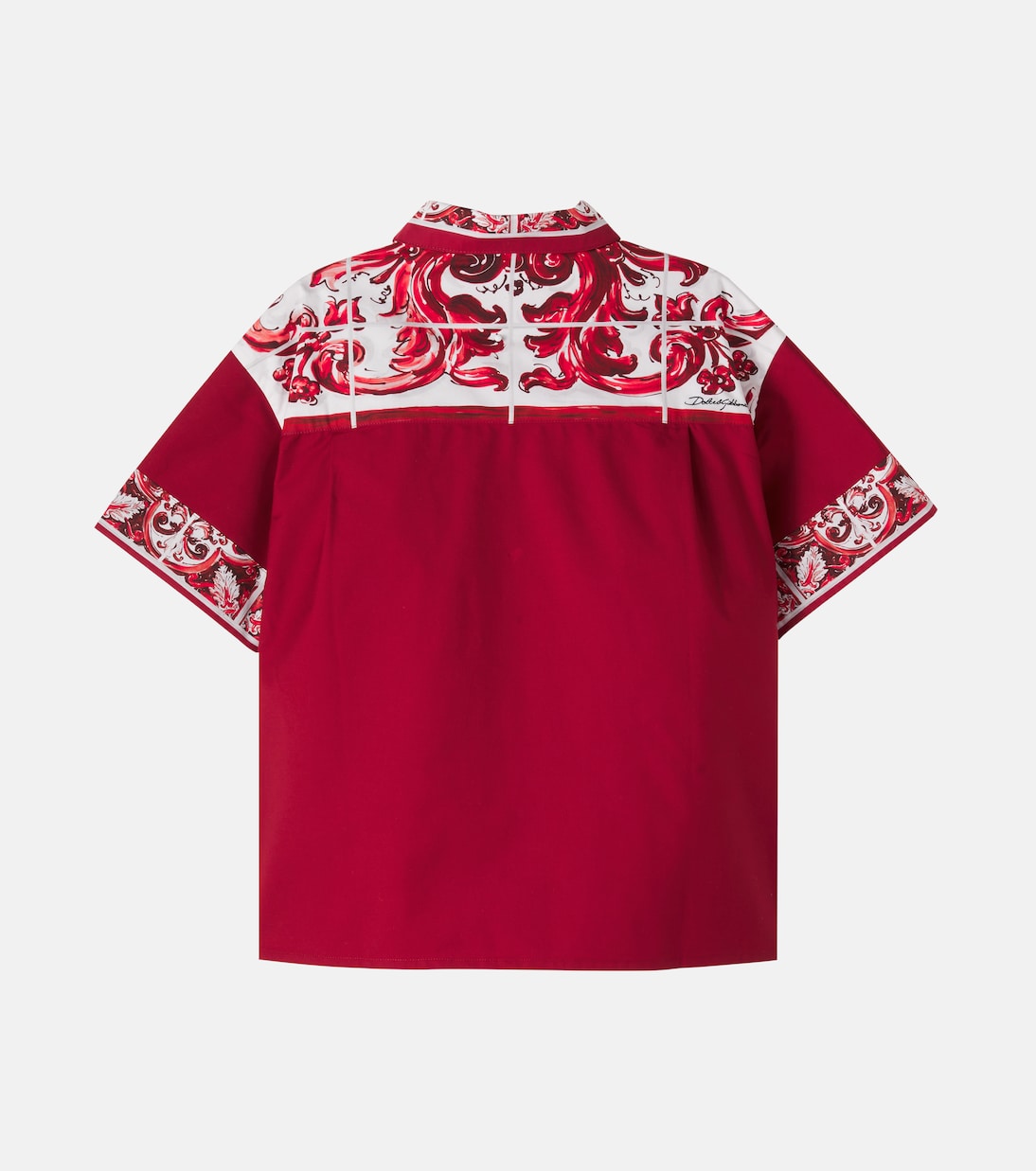 Majolica cotton-blend poplin shirt | Dolce&Gabbana Kids