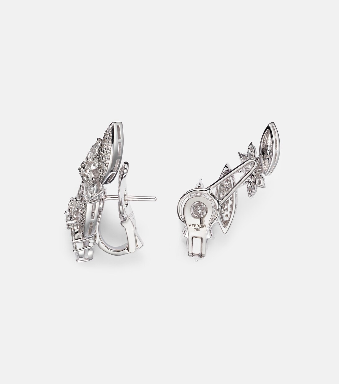 Y-Couture 18kt white gold earrings with diamonds | Yeprem