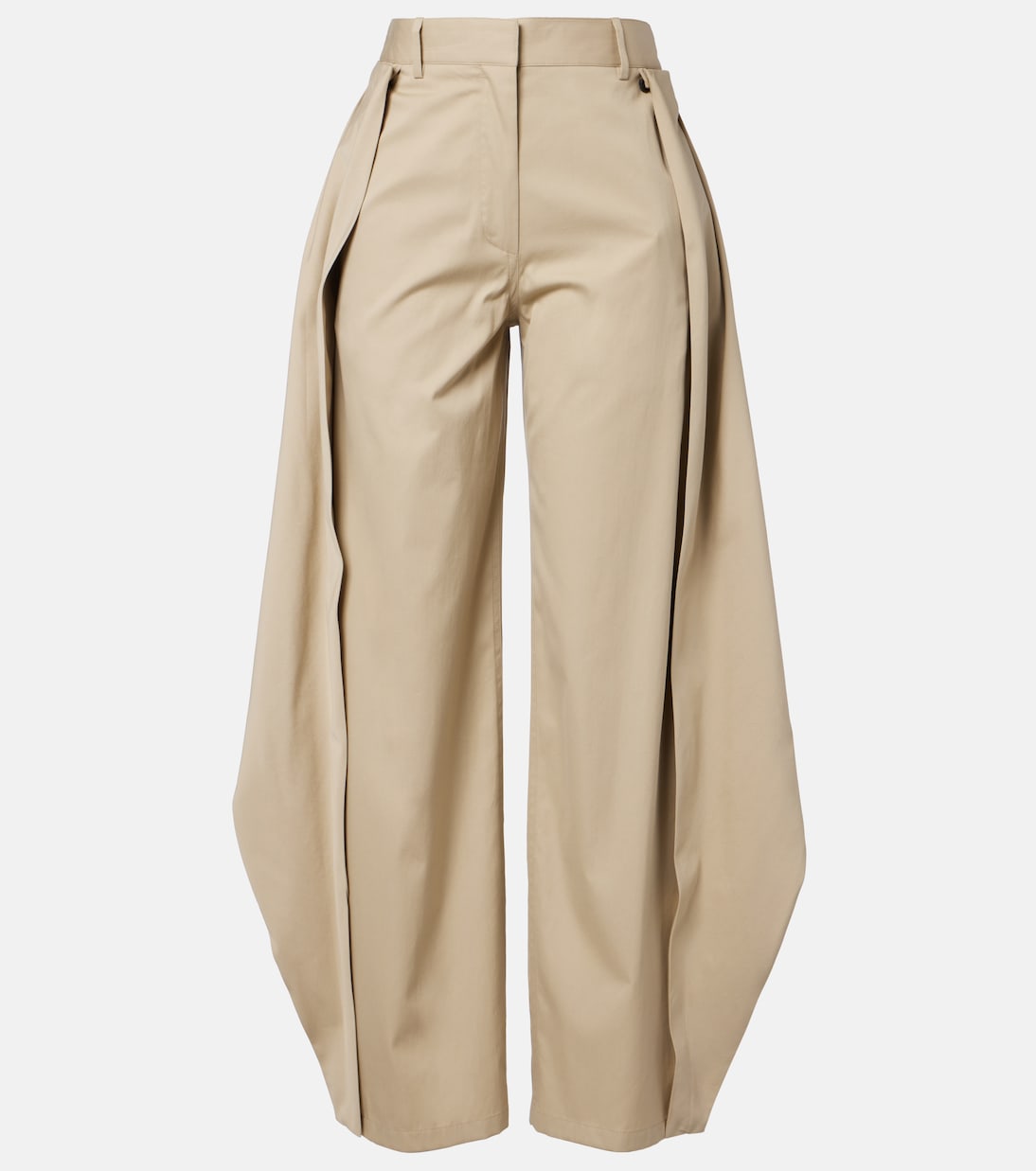 Cotton and silk gabardine wide-leg pants | Loewe