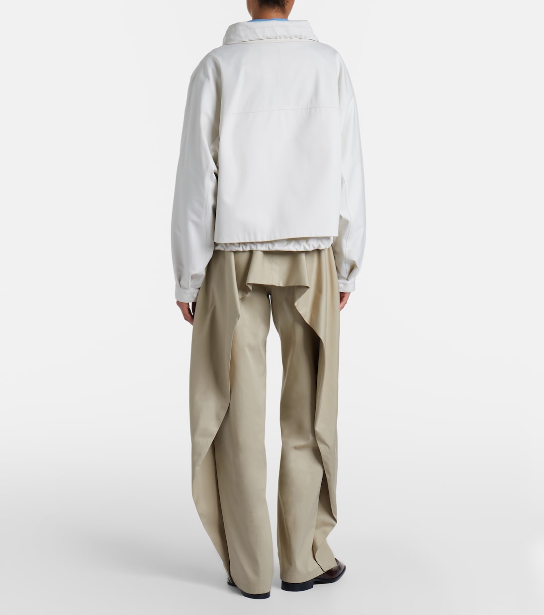 Cotton and silk gabardine wide-leg pants | Loewe