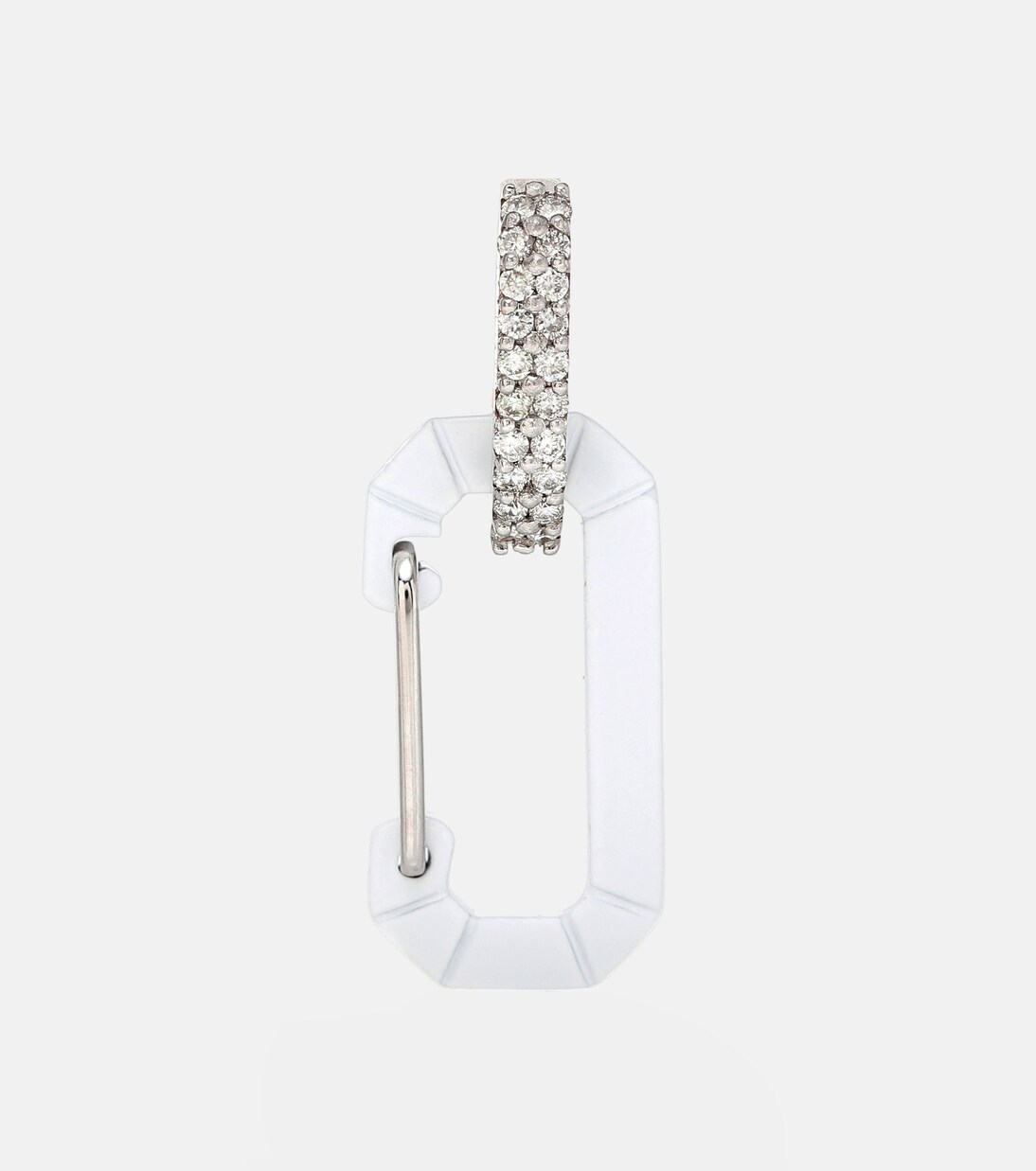 Chiara Small 18kt gold and silver single earring with diamonds | Eéra