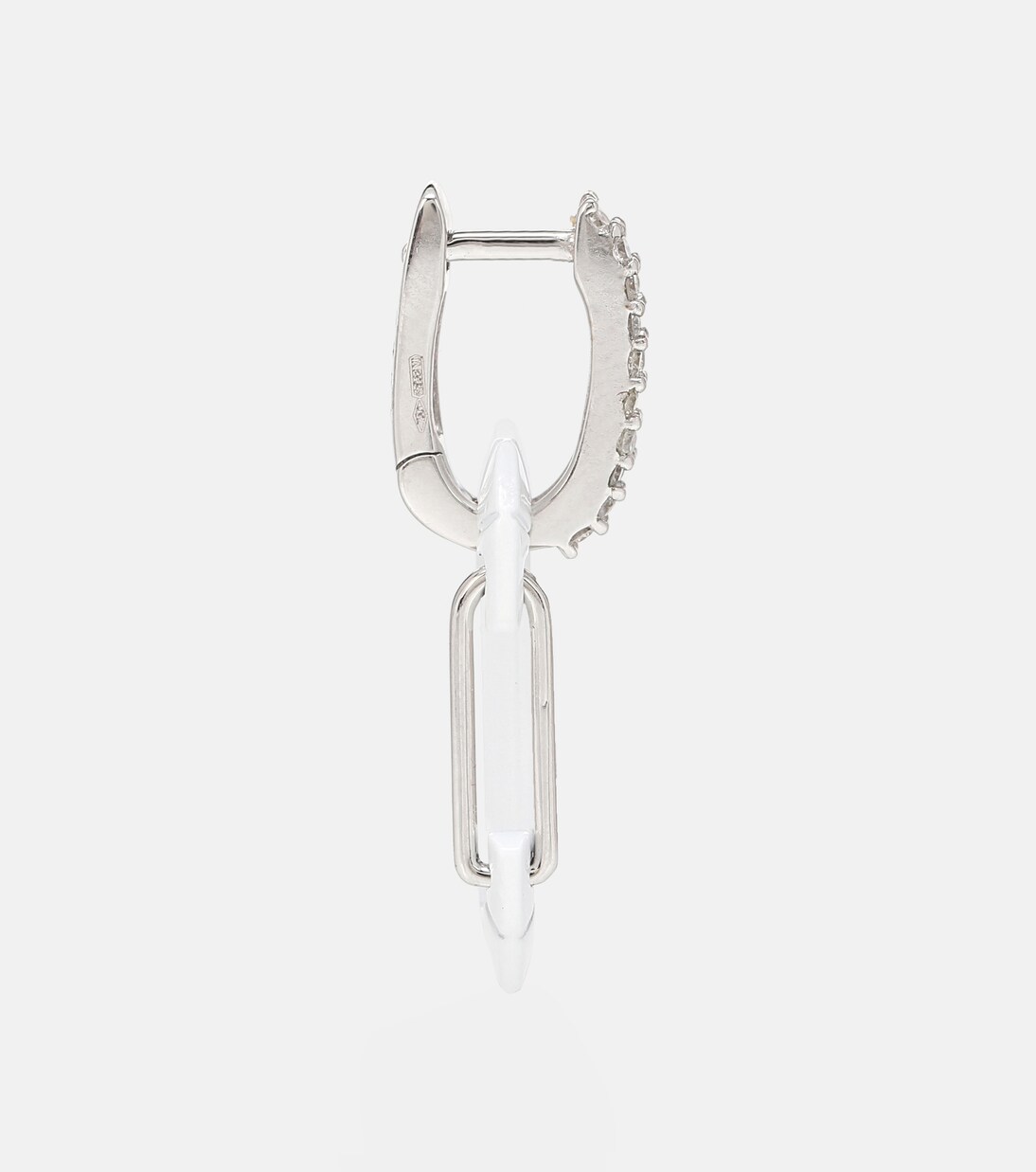 Chiara Small 18kt gold and silver single earring with diamonds | Eéra