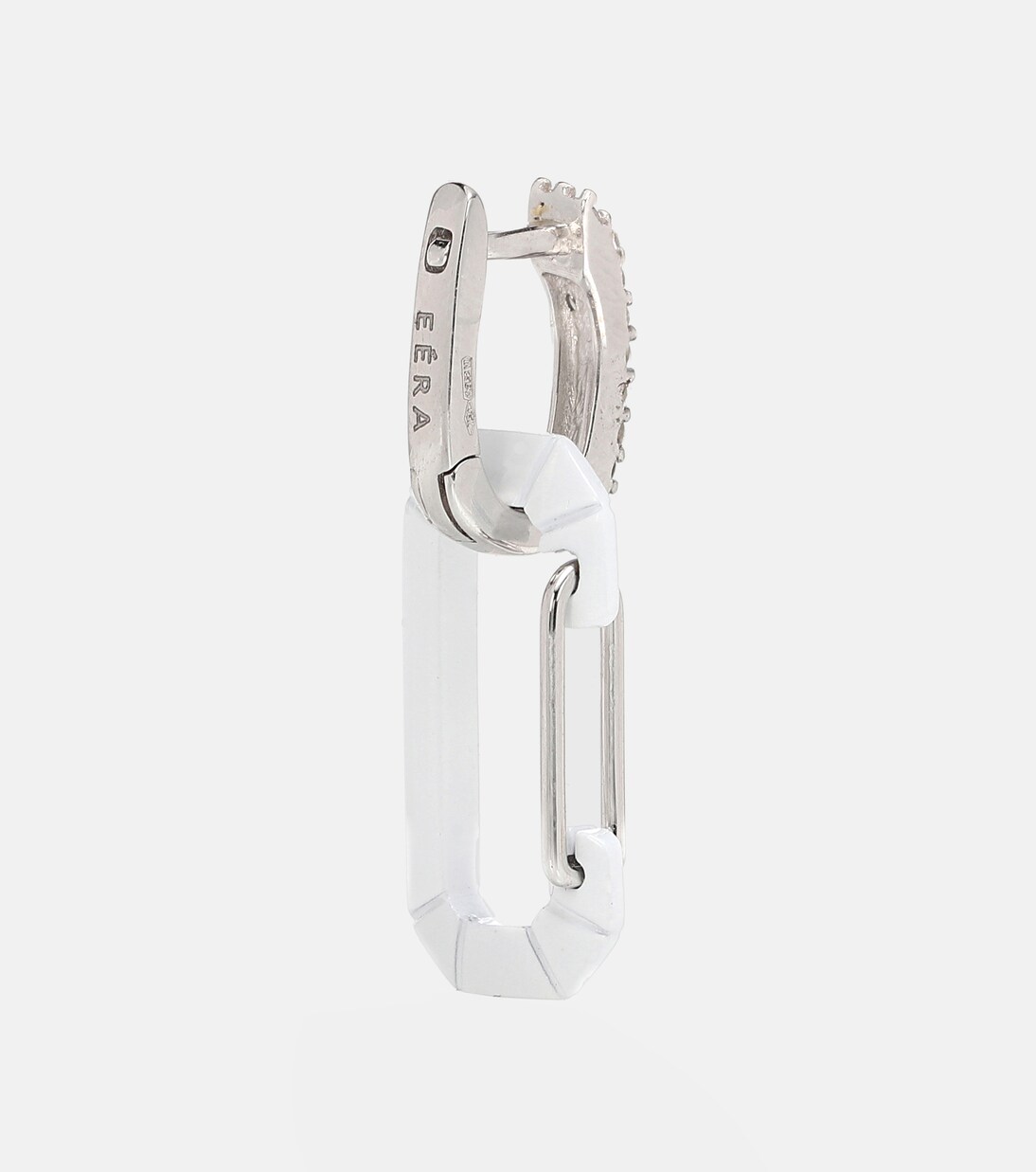 Chiara Small 18kt gold and silver single earring with diamonds | Eéra