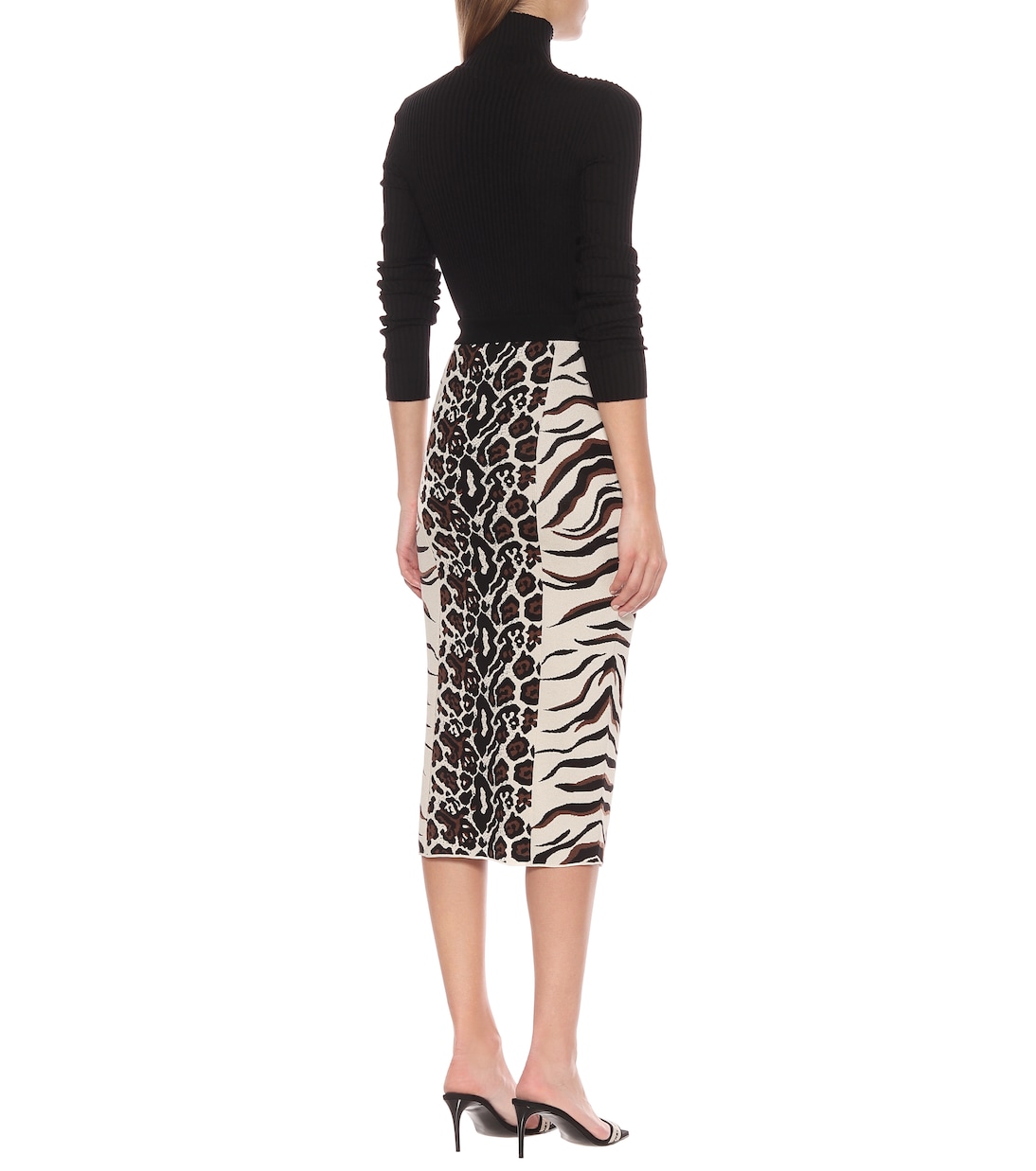 Animal-jacquard midi skirt | Stella McCartney