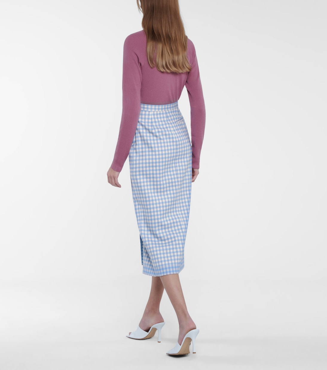 Lex gingham wool-blend pencil skirt | Altuzarra