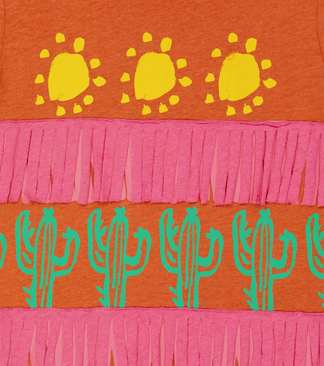 Robe en coton et lin à franges | Stella McCartney Kids