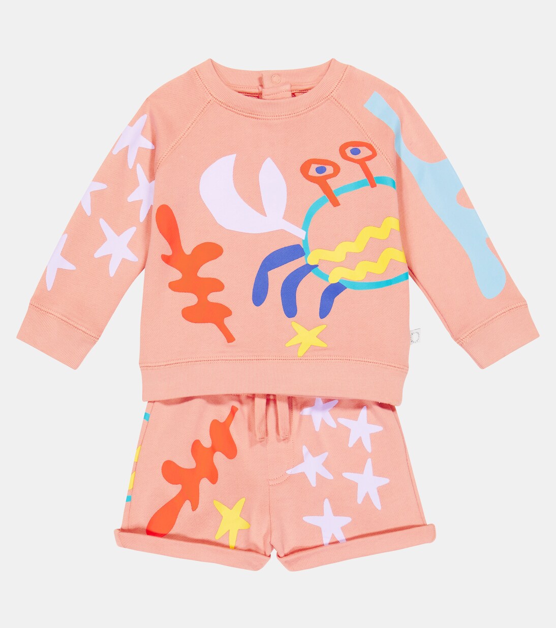 Baby cotton sweatshirt and shorts set | Stella McCartney Kids