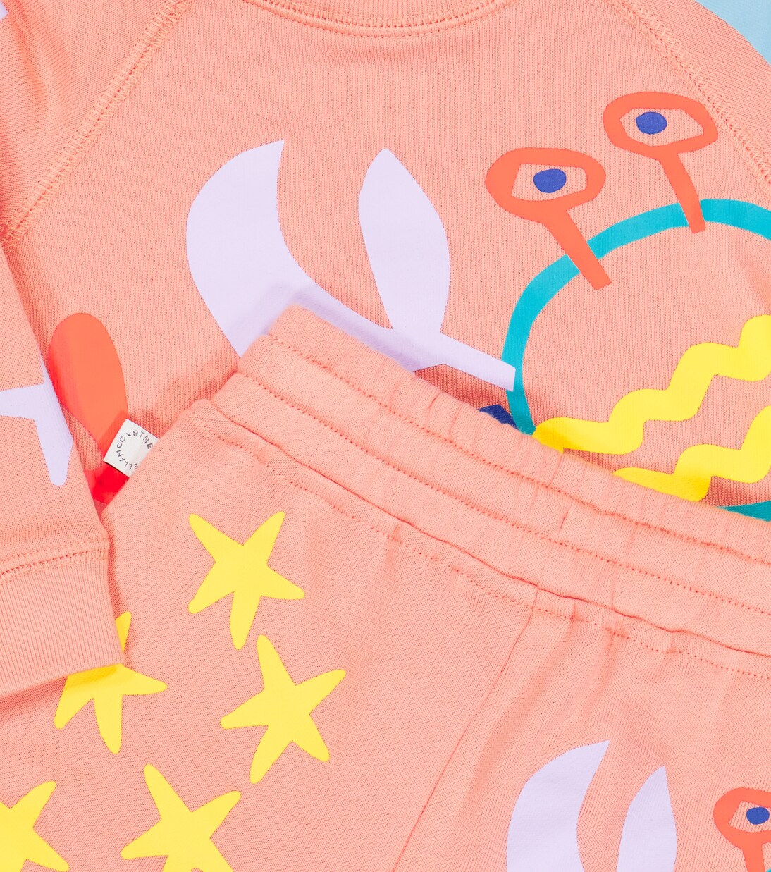 Baby cotton sweatshirt and shorts set | Stella McCartney Kids