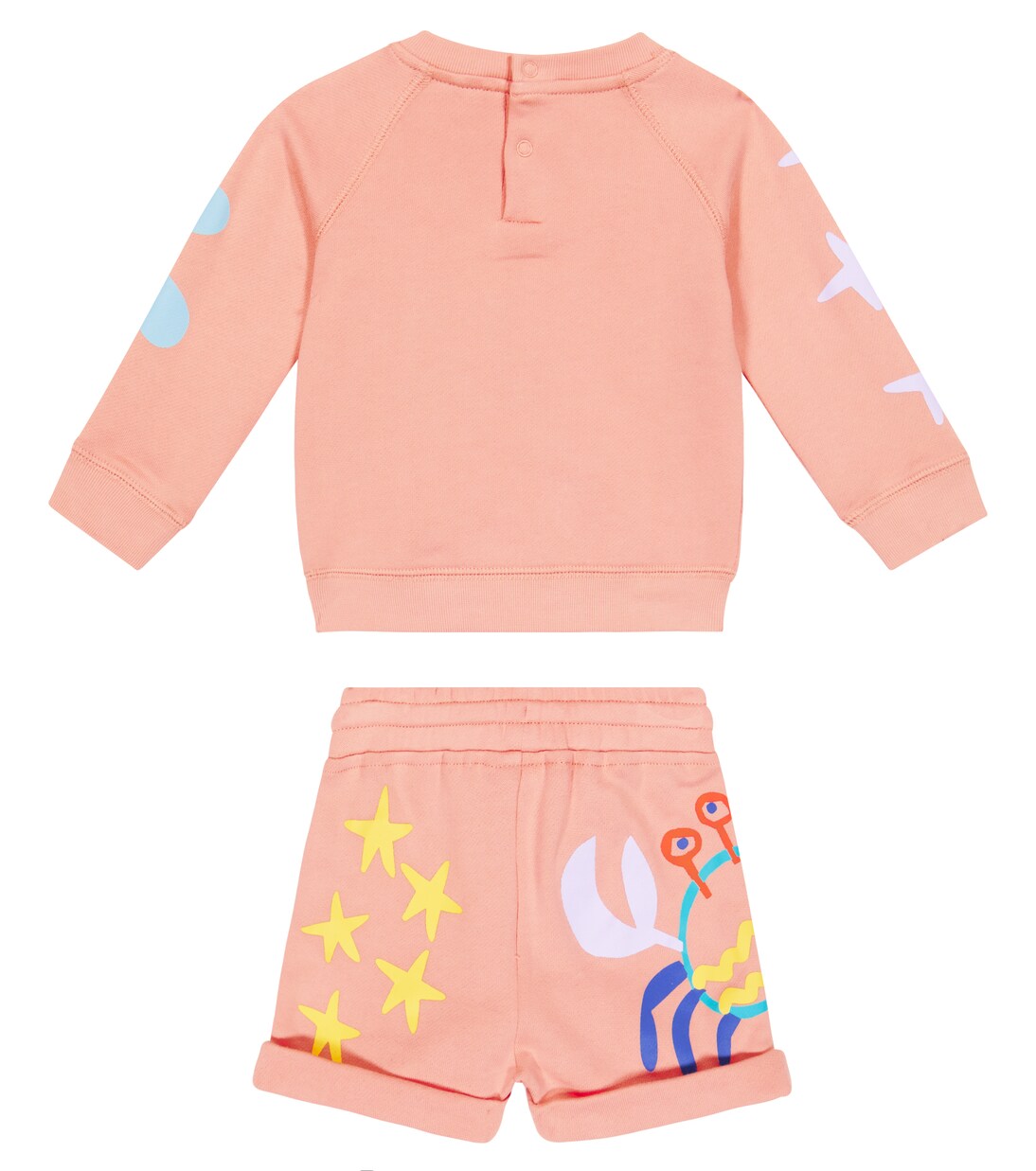Baby cotton sweatshirt and shorts set | Stella McCartney Kids