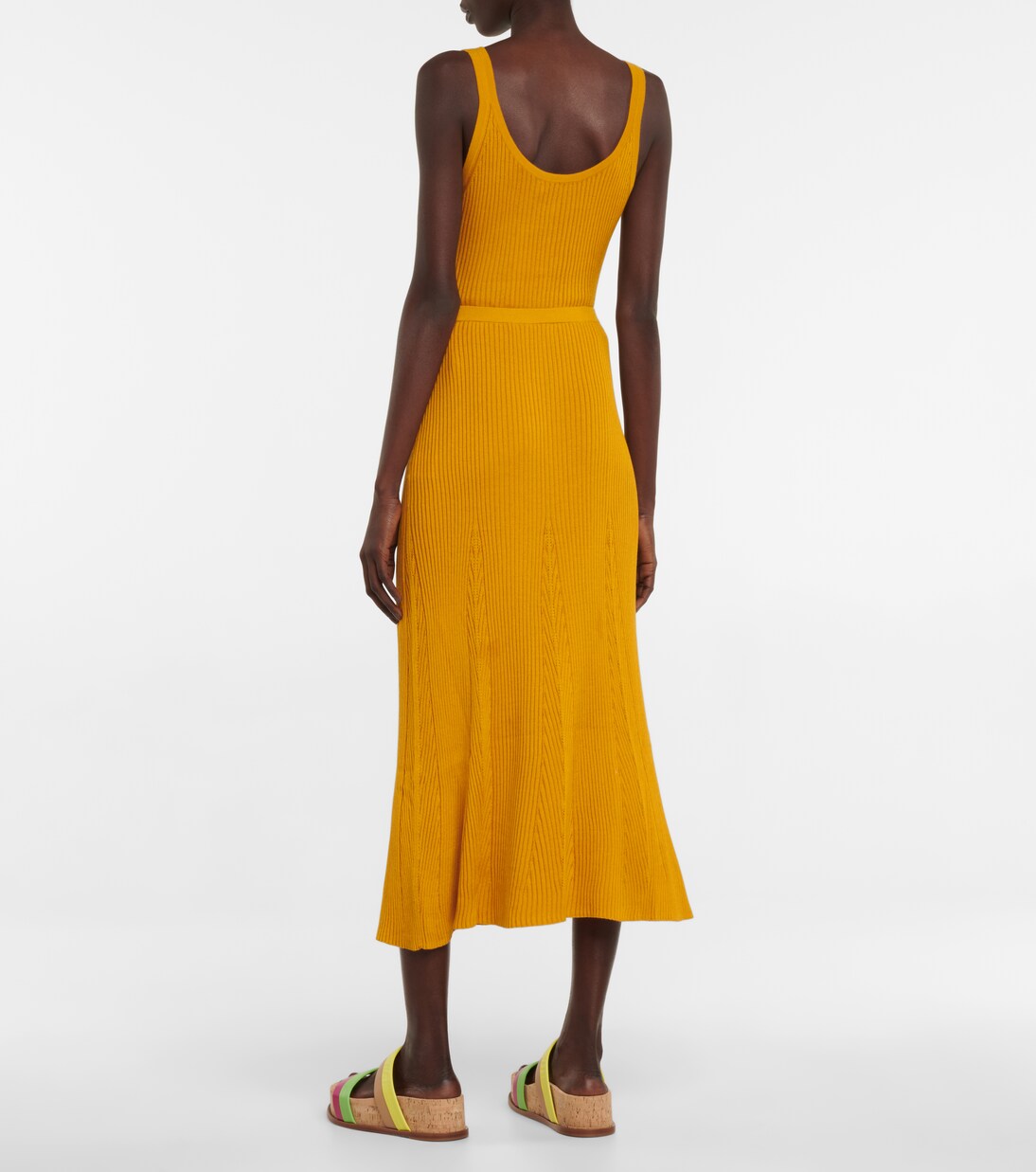 Meda silk and cashmere midi skirt | Gabriela Hearst