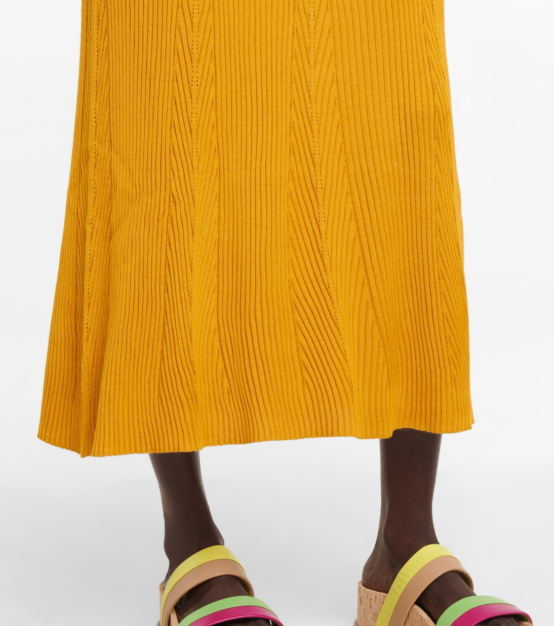 Meda silk and cashmere midi skirt | Gabriela Hearst