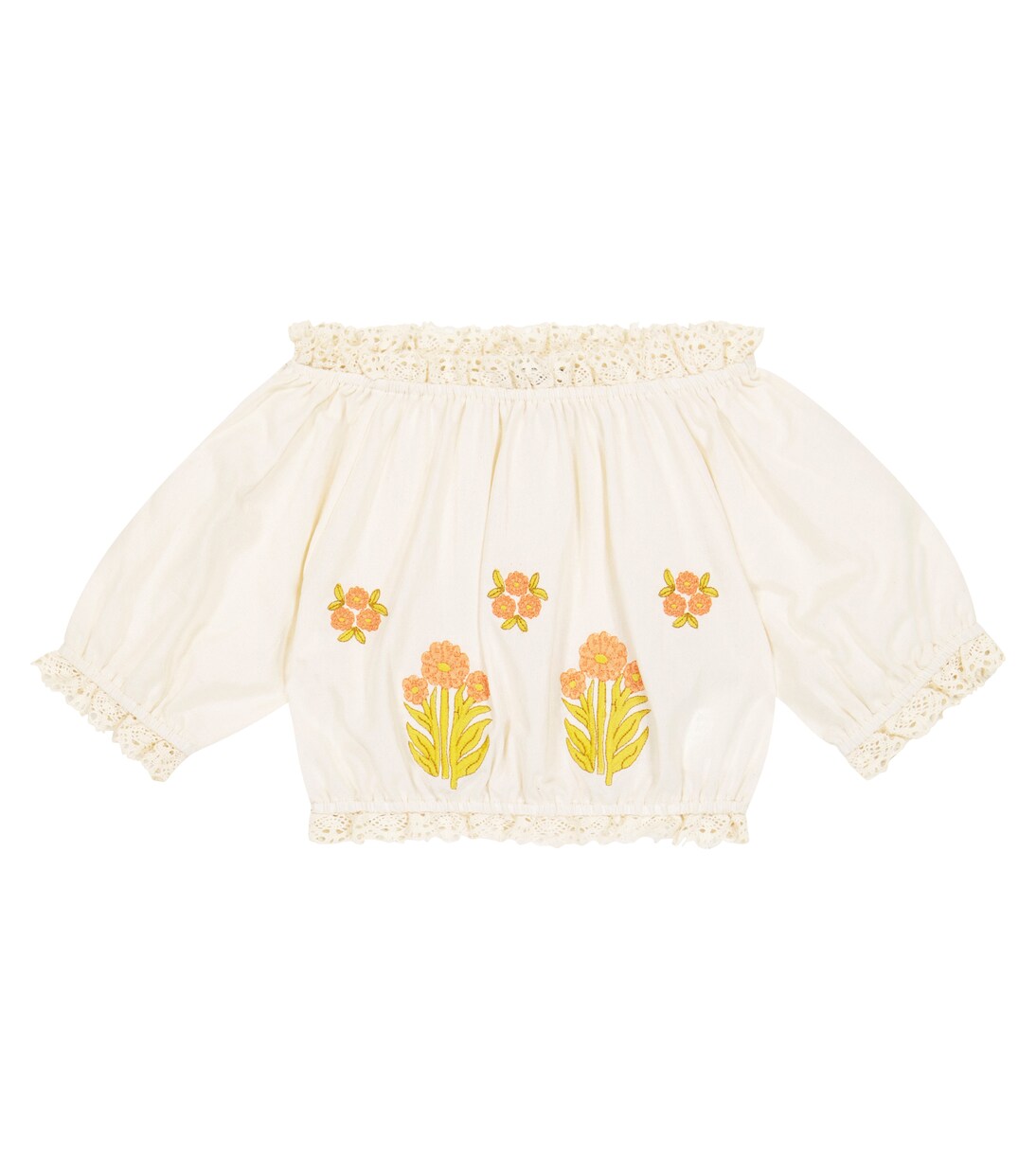 Clementine embroidered floral cotton blouse | The New Society