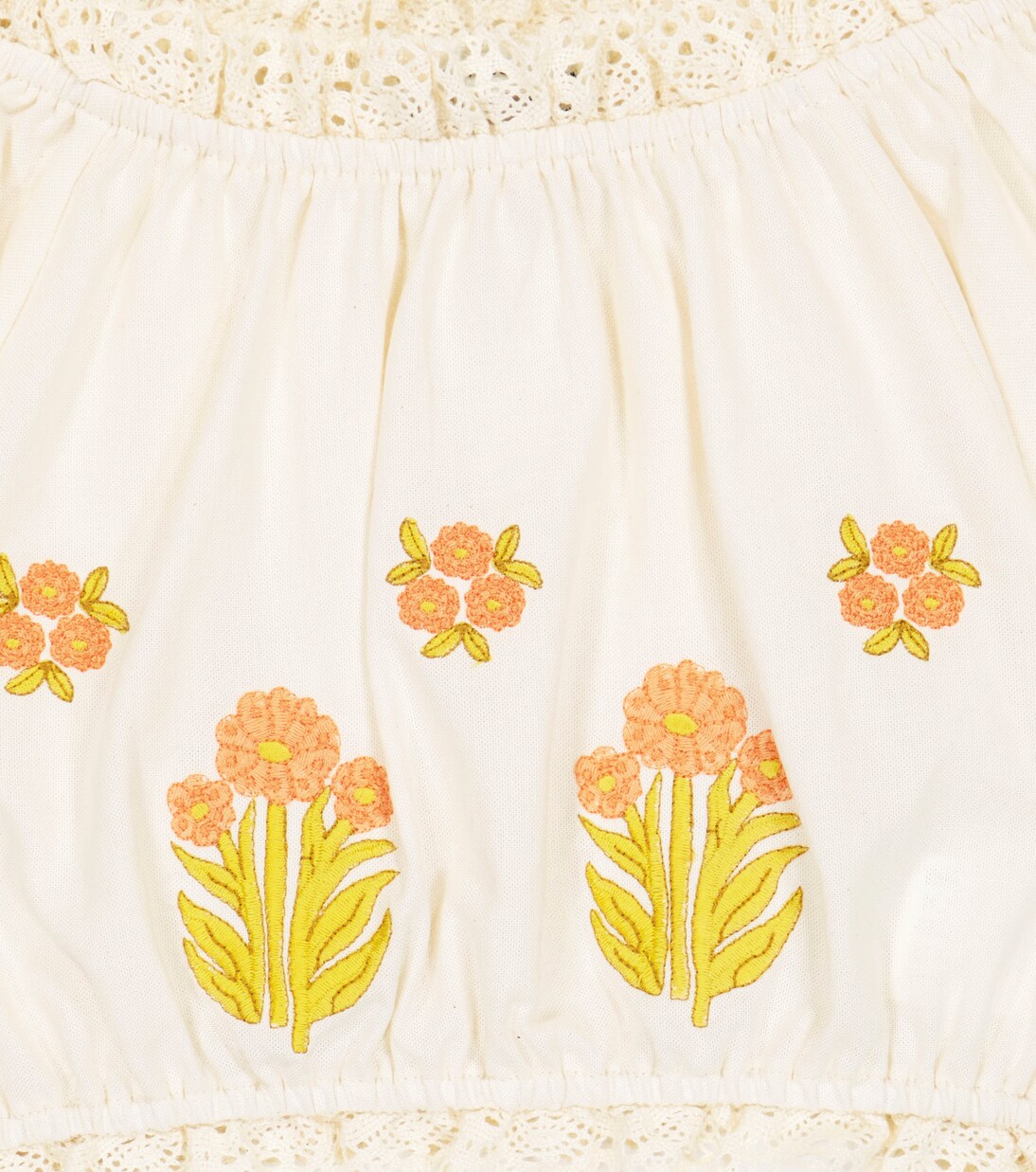 Clementine embroidered floral cotton blouse | The New Society